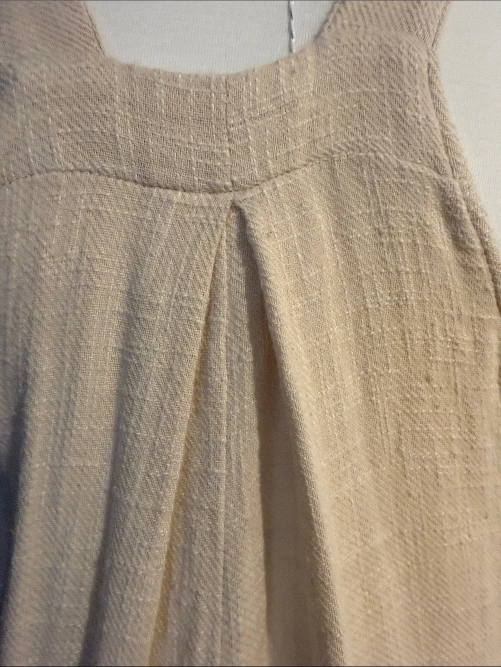 Free People Sleeveless Cream Wide-Leg Jumpsuit